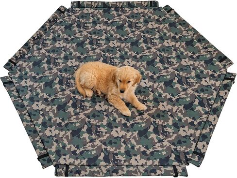 MyPet Petyard Protect Bundle: Freestanding 6-Panel Hunter Green Yard with Lockable Pet Door and Camo SecureMat for Pets, Indoor/Outdoor Portable Dog Pen in Saudi Arabia
