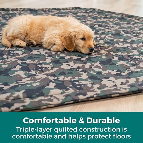 MyPet Petyard Protect Bundle: Freestanding 6-Panel Hunter Green Yard with Lockable Pet Door and Camo SecureMat for Pets, Indoor/Outdoor Portable Dog Pen in Saudi Arabia
