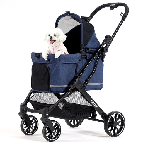 HITTITE Pet Stroller with Weatherproof Cover, All-Terrain 4-Wheel Cat & Dog Stroller with Adjustable Canopy, Foldable Dog Strollers with Storage Basket for Small to Medium Dogs Up to 55 lbs. in Saudi Arabia