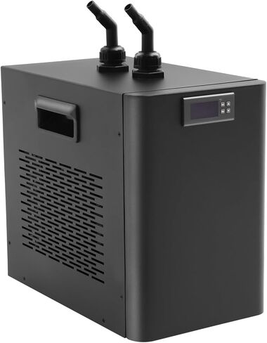 1/10HP Aquarium Chiller with Titanium Evaporator – 270W Cooling for Tanks up to 160L/47Gal – Pure Titanium Coil, R290 Refrigerant, 32-122℉ Temp Control – for Fish, Reef, Aquariums in Kuwait