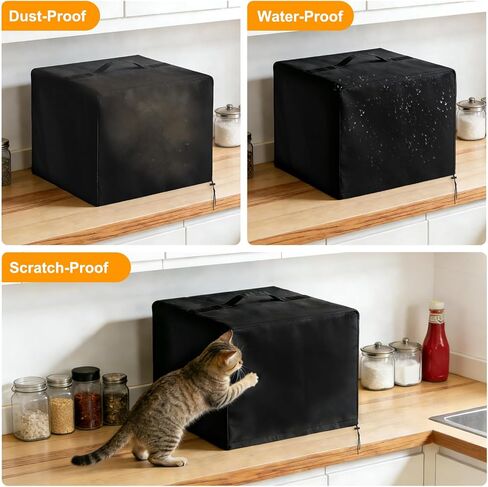 EEEKit Fryer Dust Cover, Fryer Waterproof Shield Compatible with Masterbuilt 8/10 Liter Electric Fryer, 600D Oxford, 20" L X 18.9" W X 15" H, Black in Kuwait