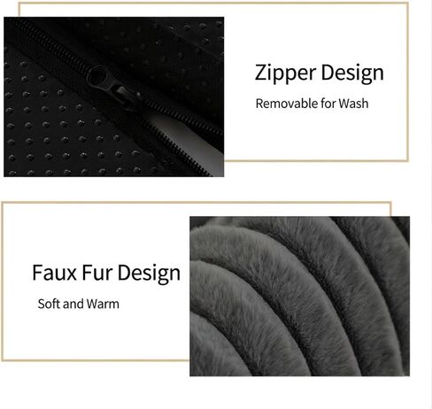 Cat Bed for Indoor Cats，Washable Dog Couch Bed for Small Dogs up to 20lbs, Rectangle Puppy Bed 22.4x17.7x4.7inches(Gray) in Kuwait