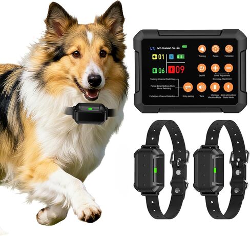 3-in-1 Radar Wireless Dog Fence System for 3 Dogs, Dog Training Collar with Fence & Forbidden Zone Modes, No GPS Indoor Outdoor Dog Containment, IPX7 Waterproof (2 Collars) in Kuwait
