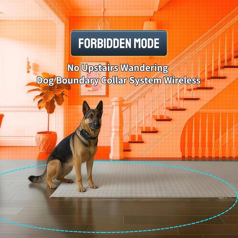 3-in-1 Radar Wireless Dog Fence System for 3 Dogs, Dog Training Collar with Fence & Forbidden Zone Modes, No GPS Indoor Outdoor Dog Containment, IPX7 Waterproof (2 Collars) in Kuwait