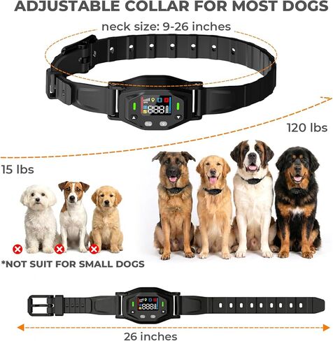 GPS Wireless Dog Fence System, Waterproof Rechargeable Electric Dog Fence Collar with 4-Zone Progressive Correction, 3 Modes & 55-6000ft Adjustable Range for Medium Large Dogs in Kuwait