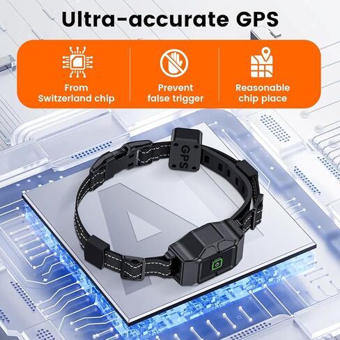 سياج الكلاب اللاسلكي GPS، سياج غير مرئي للكلاب، نطاق قابل للتعديل 25-999 ياردة، المسافة في الوقت الحقيقي، 3 أوضاع تحذير قابلة لإعادة الشحن وطوق مقاوم للماء للكلاب 25-120 رطلاً في الهواء الطلق in Kuwait
