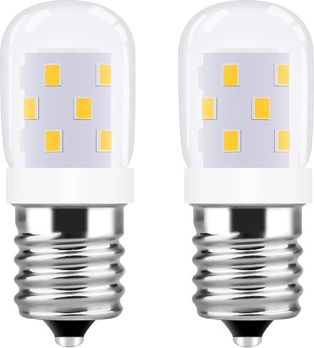 LED Microwave Light Bulbs Under Hood, 40W Equivalent, 110V/120V 3W Dimmable E17 LED Bulb for Whirlpool Microwave, Oven, Stove, Refrigerator, Daylight White 5000K - 2 Pack in Kuwait