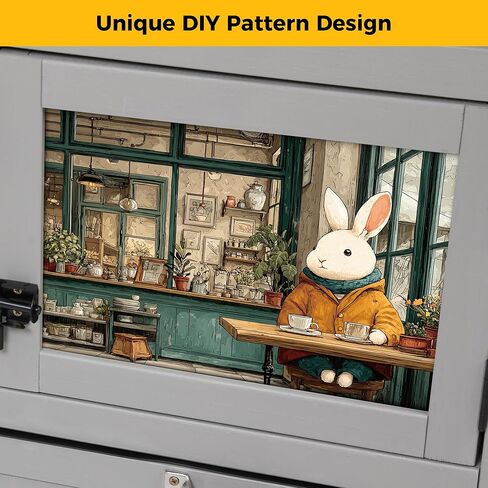 COZIWOW Outdoor 58.5Inches Rabbit Hutch with 2 Run Boxes, Weatherproof Bunny Cage with Asphalt Roof & Sunlight Panels, Hands-Free Clean Tray & Metal Wire Mesh, 2-Tier Rest & for 1-2 Rabbits, Grey in Kuwait