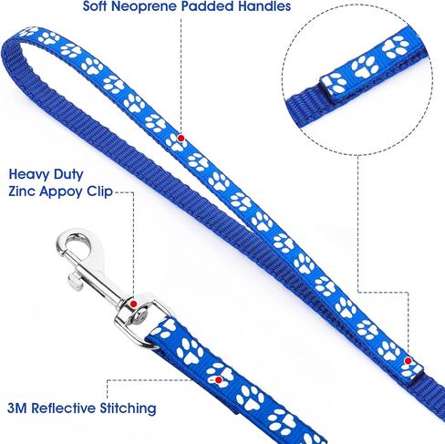 Molain Adjustable Pet Cat and Dog Collar with Leash, Durable Training Rope Quick Release Clip Buckle Collar for Small Puppies and Kittens in Kuwait
