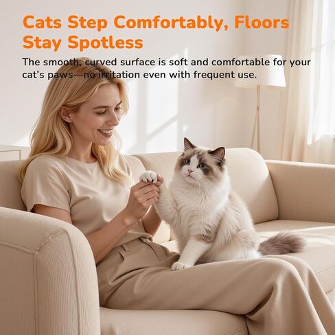 Cat Litter Mats (2-Pack) 24" x 18", Litter Box Mat, Non-Slip Waterproof Litter Mat with Honeycomb Trapping Layer, Easy Clean Leakproof Litter Matt, Soft EVA Durable Anti-Scratch Kitty Litter Mat in Saudi Arabia