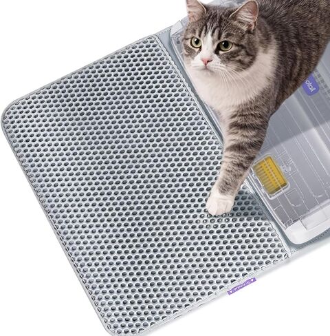Cat Litter Mat Accessories Large, Waterproof Urine Proof Trapping Mat 1 Pack for C32 Automatic Litter Box (Gray in Kuwait