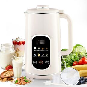 40oz Nut Milk Maker Machine, 8-in-1 LED Panel Touch Screen Soy Milk Maker for Homemade Almond, Soy & Oat, Plant-Based and Dairy Free Beverages with 12H Delay Start & Self-Cleaning (White) in Kuwait