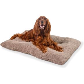 Best Friends by Sheri Comfy Crate Sleeper Mat - سرير كلب فخم منخفض الوبر، 42 بوصة × 28 بوصة، صناديق XL وXXL، ما يصل إلى 100 رطل من الكلاب، يمكن غسله في الغسالة، نمط مقطع عرضي، فطر in Kuwait