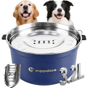 108oz No Spill Stainless Steel Dog Water Bowl- Upgrade for Messy Drinkers, Splash Proof Design, Easy to Clean, Non-Slip Base, Large Capacity for Dogs and Cats (Blue) in Kuwait