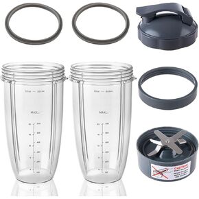أكواب بديلة لقطع غيار Nutribullet، أكواب خلاط 32oz، أكواب بديلة للخلاط متوافقة مع NutriBullet 600w/900w in Kuwait