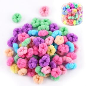 300pcs Candy Colour Small Dogs Hair Ties, Mini Soft Scrunchies for Yorkies, Maltese and Cats, Gentle No-Damage Pet Elastic Hair with Transparent Storage Box, Pets Grooming. in Kuwait