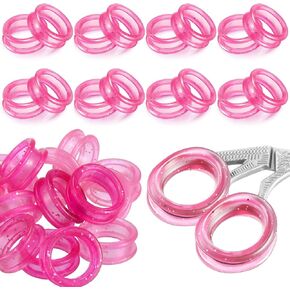 24 Pcs Silicone Scissors Finger Rings Soft Dog Grooming Scissors Accessories Pet Grooming Shear Finger Ring Thumb Inserts Grips for Dog Hair Cutting(Black) in Kuwait