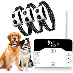 For3dogs، سياج كهربائي لاسلكي للكلاب، نظام احتواء الحيوانات الأليفة الآمن 2025 مع طوق صدمات للتدريب عن بعد، مقاوم للماء وقابل لإعادة الشحن، 3 أوضاع تدريب، نطاق 30-800 قدم قابل للتعديل للكلاب العنيدة in Kuwait