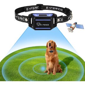 نظام سياج طوق الكلب اللاسلكي E-FENCE GPS، سياج كهربائي للكلاب، قوة تحذير قابلة للتعديل، نظام احتواء الحيوانات الأليفة، للاستخدام الخارجي فقط in Kuwait