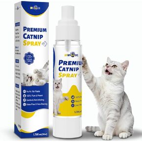 Catnip Spray for Indoor Cats,All Natural Cat Nip Liquid in Airless Spray Bottle for Lasting Freshness,Mess-Free Training Aid to Renew Toys & Reduce Scratching 1.76 fl oz in Kuwait