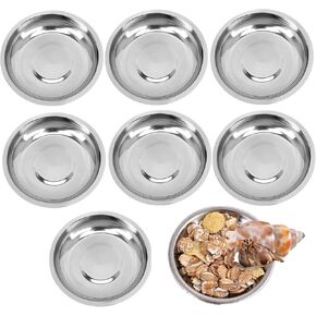 8 Pcs 2.5in Stainless Steel Hermit Crab Feeding Dishes - Food & Water Bowls for Snail, Gecko, Insect & Reptile Terrarium Use in Saudi Arabia