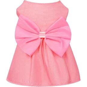 choyaxo Dog Dress Cute Pink Pet Dress with Bowknot for Puppy Small Cats Holiday Birthday Party Spring Summer in Kuwait