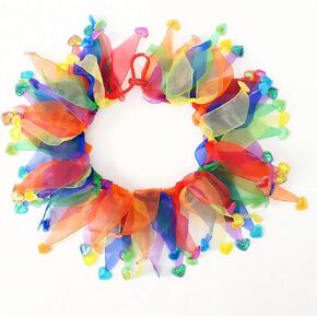 1PC Colorful Dog Collar Elastic Fancy Holiday Accessory for Small Medium Large Dogs Pet Costume for Party (Large) in Kuwait