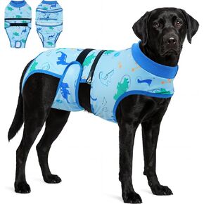 PUMYPOREITY 2-in-1 Detachable Dog Diapers, Escape-Proof Anti-Harassment Wear for Heat, Full Body Dog Onesie for Post-Surgery Recovery, Incontinence, Puppy Training & Senior Pet, L, Green in Saudi Arabia