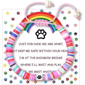 Pet Memorial Gifts, Rainbow Bridge Bracelet for Beloved Dog Cat, Memorial Bracelet for Women Men Who Lost Pets, Pet Sympathy Gift in Saudi Arabia