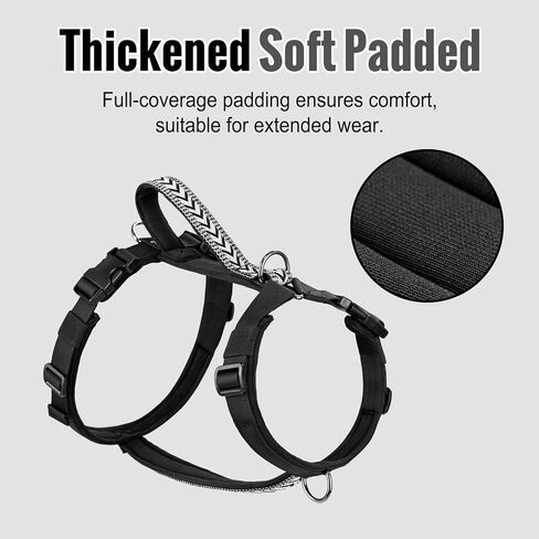 Arblina No Pull Dog Harness with Soft Padded, 3X Buckle Harness with Thick Handle for Medium Large Small Dogs, Ajustable Dog Harness with Front Clip for Walking,Training in Saudi Arabia