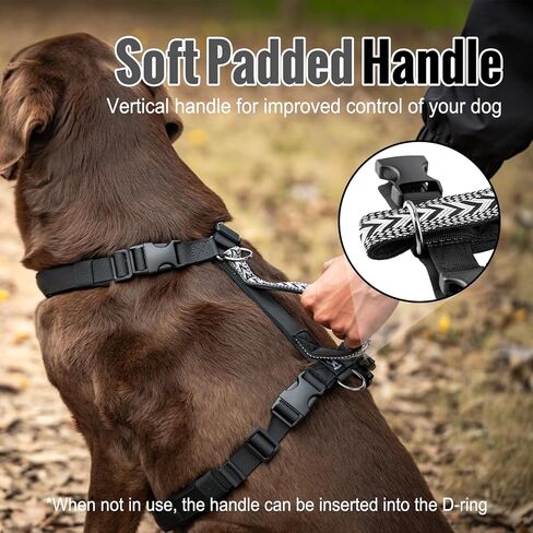 Arblina No Pull Dog Harness with Soft Padded, 3X Buckle Harness with Thick Handle for Medium Large Small Dogs, Ajustable Dog Harness with Front Clip for Walking,Training in Saudi Arabia