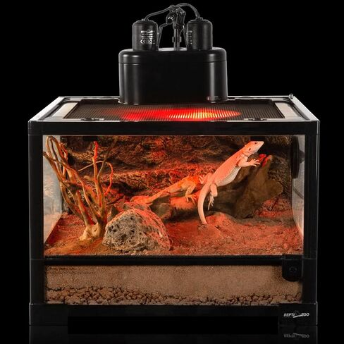 REPTI ZOO 25W Reptile Infrared Heat Lamp 2 Pack,Amphibian Heat Emitter Infrared Basking Spot Light Bulb for Small Geckos,Turtle,Bearded Dragon,Lizard,Tarantulas in Kuwait