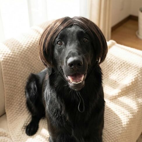 Dog Wigs for Small Dogs, Funny Dog Wigs with Adjustable Elastic Bands, Cat Wig for Small Medium Pet Cosplay Decoration Parties Funny in Kuwait