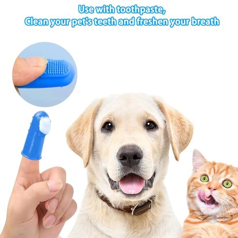 6PCS Pet Grooming Kit for Dogs, Dog Washing Gloves with High-Density Teeth, Dog Bath Brush & Silicone Heat Resistant Cleaning Gloves, Pet Hair Removal Glove for Dogs & Cats, (Navy Blue) in Kuwait