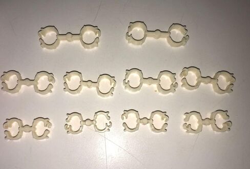 Fit Fly 10 Conure Cockatiel Lovebird Splayed Leg Treatment Bracelet 10 Hobble Braces Bird Bands Leg Rings 5 mm, 6mm, 7mm in Kuwait