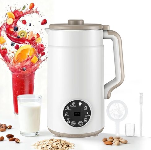 10 in 1 Nut Milk Maker Machine, 42oz (1300ml) Almond Milk Maker, Self Clean/12H Delay/Keep Warm/Boil, One Touch Soy Milk Maker,Homemade Oat, Nutri Plant Based and Non Dairy Beverages in Kuwait