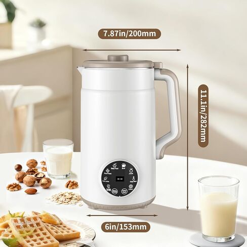 10 in 1 Nut Milk Maker Machine, 42oz (1300ml) Almond Milk Maker, Self Clean/12H Delay/Keep Warm/Boil, One Touch Soy Milk Maker,Homemade Oat, Nutri Plant Based and Non Dairy Beverages in Kuwait