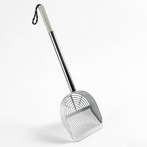 Cat Litter Scoop Deep Shovel, Detachable Long Handle Litter Scooper, Metal Cat Litter Scoop, Stainless Steel Cat Litter Scoop, Kitten Pooper Lifter, Kitty Metal Scooper with Holder Black in Kuwait