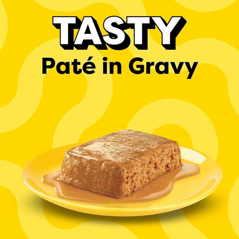 Temptations Pate in Gravy Adult Wet Cat Food Tasty Chicken Entree, Seafood Medley, Backyard Cookout, and Catnip Fever, 3.5 oz. Trays (24 Count, Pack of 1) in Kuwait