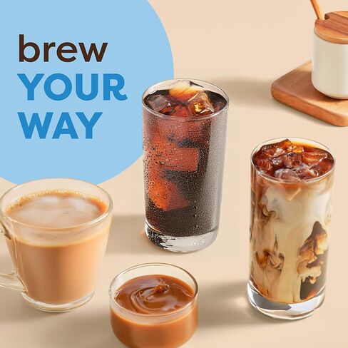 ماكينة صنع القهوة المثلجة من Keurig K، ماكينة صنع القهوة المثلجة ذات الخدمة الفردية K-Cup Pod، مع قدرات القهوة الساخنة والباردة، تخمر أي جراب K-Cup، رمادي (متجدد) in Kuwait