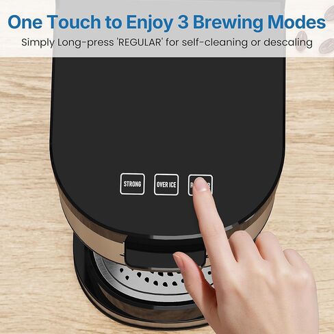 3-in-1 Single Serve Coffee Machine Brewer for K Pod Pods, Ground Coffee, and Teas, Iced Coffee Maker with Removable Water Reservoir 6 to 14oz, 2 Cup Trays, Self-Cleaning Function - Black in Kuwait