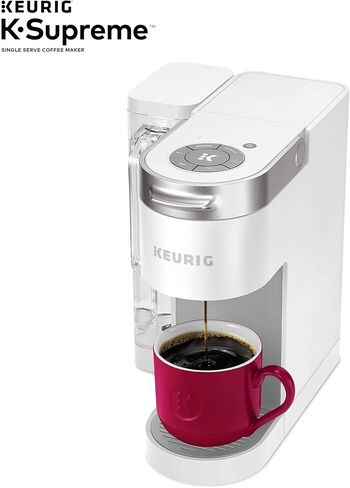 ماكينة صنع القهوة Keurig K-Supreme، ماكينة تحضير القهوة ذات الخدمة الفردية K-Cup، مع تقنية MultiStream، خزان مزدوج الموضع 66 أونصة، وإعدادات قابلة للتخصيص، أبيض (متجدد) in Kuwait