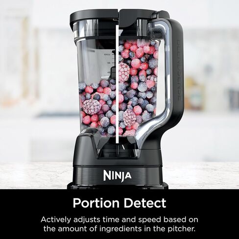 Ninja TB300 Detect Duo Power Blender with Single Serve with Blend Sense Technology, 72 oz Pitcher with Lid and 24 oz Single Serve Cup with Lid, Platinum Silver (Renewed) in Kuwait