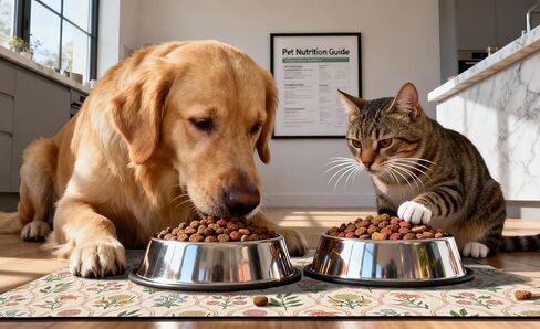 Dog Food Mat, Absorbent Waterproof Non-Slip Pet Cat Bowl Feeding Mat for Food & Water Pet Supplies 12 * 20" in Kuwait