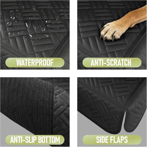 Dog Car Seat Cover for Back Seat, Waterproof 600D Oxford Protector for Travel and Daily Use, Non Slip Scratch Resistant Bench Cover, Easy to Clean, Fits Cars/SUVs/Trucks, 54 Inch in Kuwait