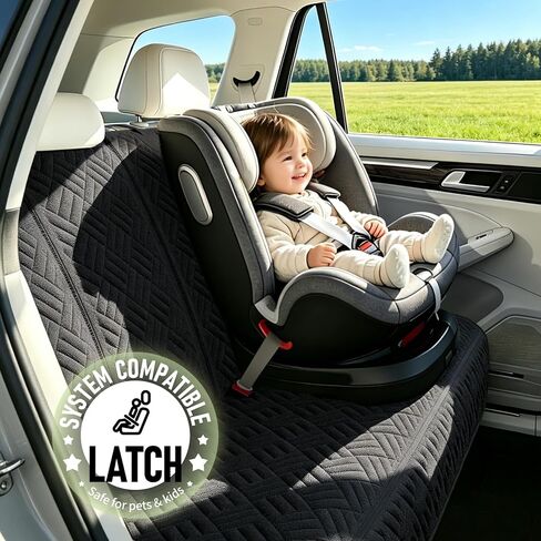 Dog Car Seat Cover for Back Seat, Waterproof 600D Oxford Protector for Travel and Daily Use, Non Slip Scratch Resistant Bench Cover, Easy to Clean, Fits Cars/SUVs/Trucks, 54 Inch in Kuwait