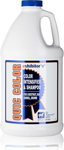 Exhibitor's Quic Color Shampoo INTENSIFIER for chestnut, bay, sorrel, brown colored coats 64 Ounce in Kuwait