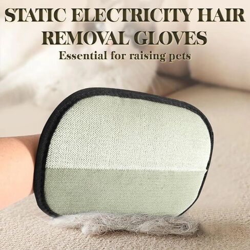 Pet Hair Removal Gloves 2 Pack 2-in-1 Pet Hair Grooming Gloves for Dogs & Cats - Dual Surface Reusable Fur Remover Tool with Hard & Soft Side for Couch, Carpet, Car Seat & Clothing in Kuwait