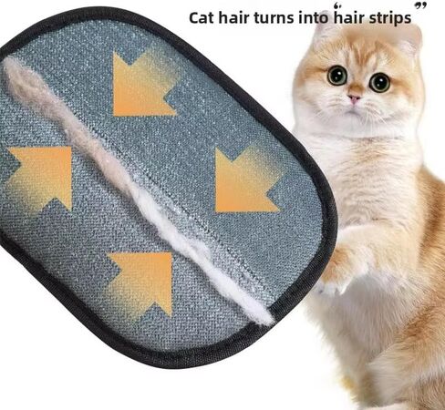 Pet Hair Removal Gloves 2 Pack 2-in-1 Pet Hair Grooming Gloves for Dogs & Cats - Dual Surface Reusable Fur Remover Tool with Hard & Soft Side for Couch, Carpet, Car Seat & Clothing in Kuwait