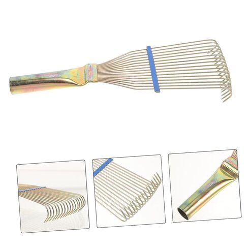 DECHOUS 2pcs Steel Livestock Shedding Comb for Sheep and Cattle Grooming, 23cm Heavy-duty Wool Cleaning Tool with Metal Teeth for Thick Coat Dematting and Itch Relief in Kuwait
